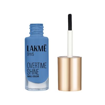 Lakme 9 To 5 Primer + Gloss Nail Color Indigo Ink 6 Ml - Nail Polish