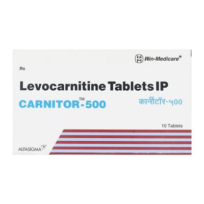 Carnitor 500mg Tablet 10'S - Supplements-Sup