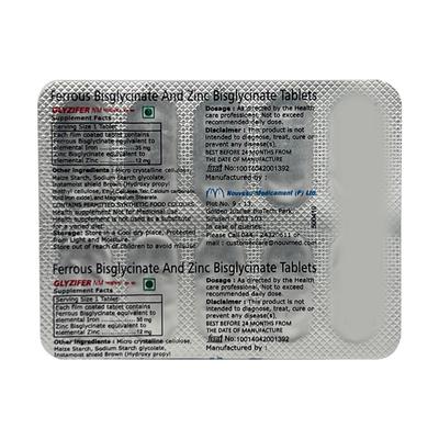 Glyzifer NM Tablet 10'S - Supplements-Vam