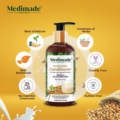 Medimade Nourishing Conditioner With Soya & Milk Protein 300 ml - Conditioners