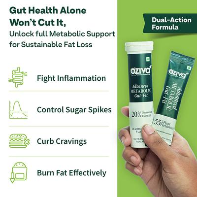 OZiva+ Advanced Metabolic Gut-Fit for Gut & Metabolic Heath 60's - Digestive Health