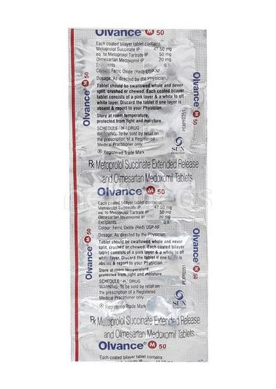 Olvance M 50mg Tablet 10'S - Hypertension-Ang