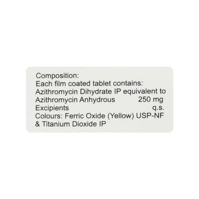 Azax 250mg Tablet 6'S - Bacterial Infections-Mac