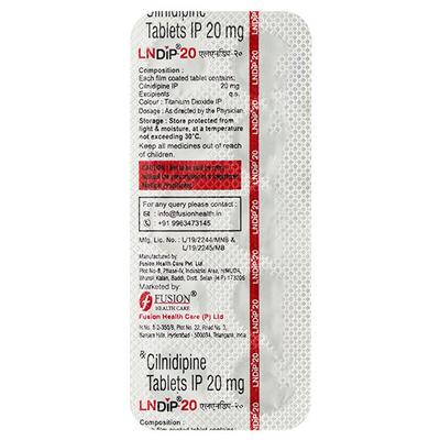 LNDIP 20 Tablet 10's - Hypertension-Cal
