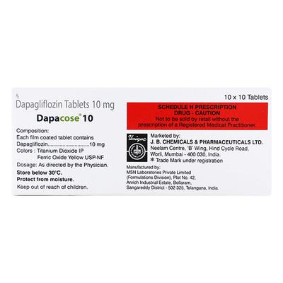 DAPACOSE 10 Tablet 10's - Diabetes-Ant
