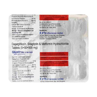 GLUXIT TRIO 5/50/500 Tablet 15's - Diabetes-Ant