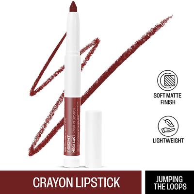 Insight Cosmetics Mega Last Crayon Lipstick-Jumping The Loops (10) 1.3gm - Lip Crayons