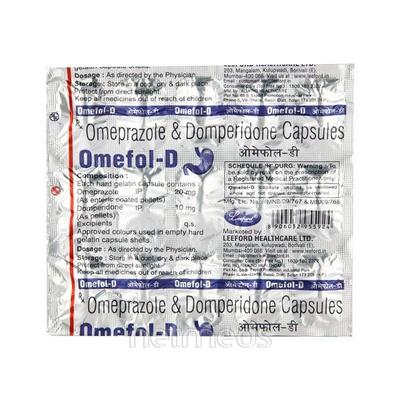Omefol D 10/20mg Capsule 15'S - Ulcer/Reflux/Flatulence-Aaa
