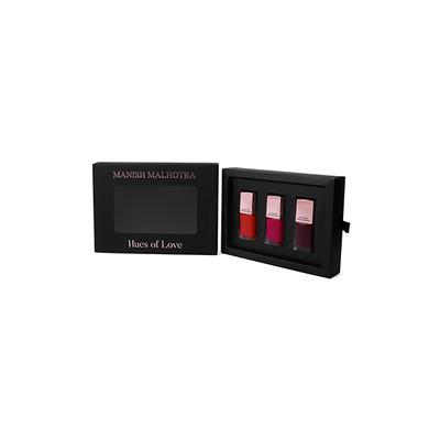 Manish Malhotra Beauty By MyGlamm Gel Finish Nail Lacquers KIT-Hues of Love-Sienna Crush,Mysterious Muse,Sangria Surprise-4.6gm - Nail Polish