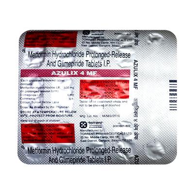 AZULIX 4 MF Tablet 15's - Diabetes-Ant