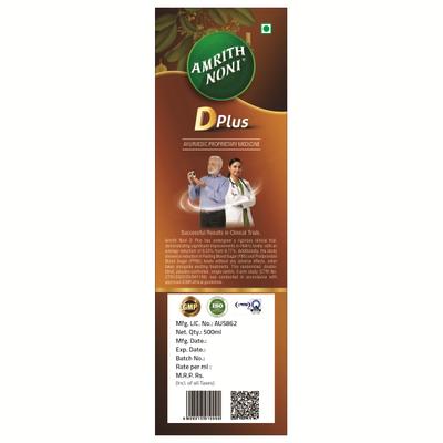 Amrith Noni D-Plus Liquid 500 ml - Diabetes Care (Ayush)
