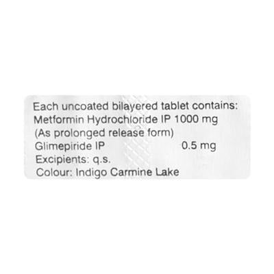 Glycomet GP Forte 0.5mg Tablet 10'S - Diabetes-Ant