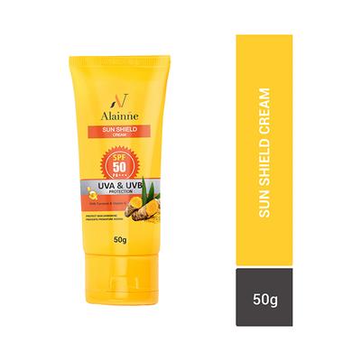 Alainne Sun Shield Cream Uva and Uvb Protection Spf50 50 gm - Face Sunscreen