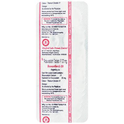 ROSUVFORD 20 Tablet 10's - High Cholesterol-Dys