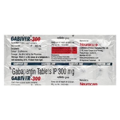 Gabiver 300mg Tablet 10'S - Neuropathic Pain-Dru