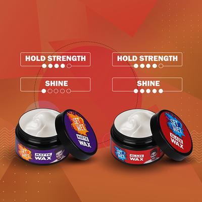 Set Wet Glaze Hair Wax for Men, Shine Look, Strong Hold, Jar 60 gm - Hair Waxes