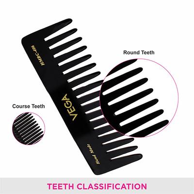 Vega Handcrafted Comb Black (HMBC - 406) 1's - Hair Combs