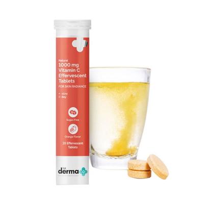 The Derma Co. 1000 Mg Vitamin C Orange Flavor Sugar Free Effervescent 20 tablets 100 gm - Vitamin C