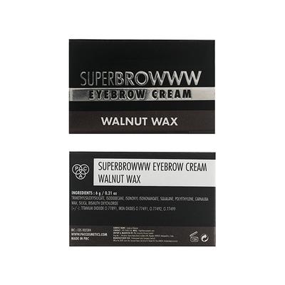 PAC SuperBrowww Cream Highly Pigmented Brow Pomade Long Lasting Smudgeproof - Walnut Wax (6 g) - Eyebrow Pencils & Enhancers