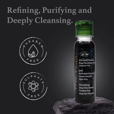 Aloe Veda Deep Pore Detox Face Wash - Activated Charcoal 100 ml - Face Wash & Cleansers