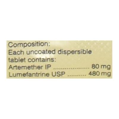 LUMETHER 80 ORANGE FLAVOUR Dispersible Tablet 6's - Malarial
