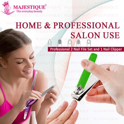 Majestique Nail Filers with Cuticle and Nail Clipper, Ultra Sharp Cutter - Multicolor 1's - Body Scrubbers & Brushes