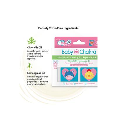 BabyChakra 100% Natural Mosquito Repellent Patches-24's - Mosquito Repellent