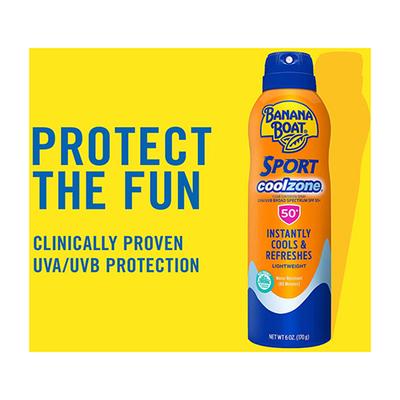 Banana Boat Sports Cool Zone Sunscreen Spray Spf 50 170 gm - Body Sunscreen