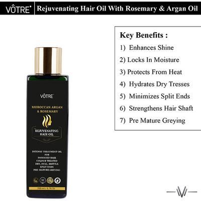 Votre Rejuvenating Hair Oil - Moroccan Argan & Rosemary 200 ml - Hair Oils