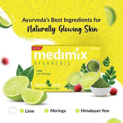 Medimix Ayruvedic Lime With Moringa Soap (Pack Of 4 x 125 g) + 125 g Free - Personal Care (Ayush)