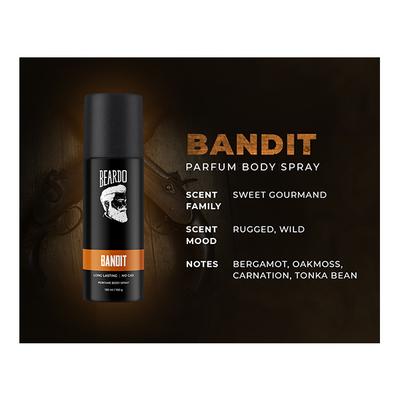 Beardo Perfume Body Spray - Bandit (Pack of 2 x 120 ml) - Men Perfumes (Edt/Edp)