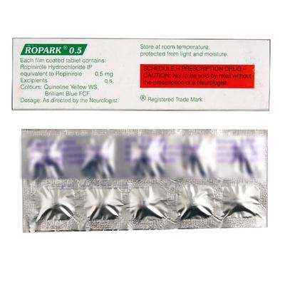 Ropark 0.5mg Tablet 10'S - Parkinsonism-Apd