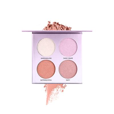 Miss Rose 4 Color Shimmer Brick Highlighter Palette 7003 - 024I 03 30 gm - Face Palettes