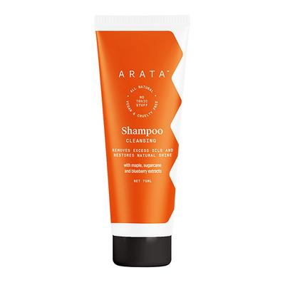 Arata Natural Cleansing Shampoo With Maple, Sugarcane & Blueberry Extracts 75 ml - Shampoos