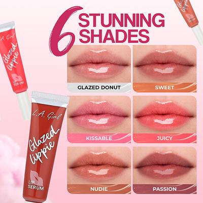 L.A.Girl On Cloud Nine Glazed Lippie Lipgloss Lip Serum-Nudie 12 ml - Lip Glosses