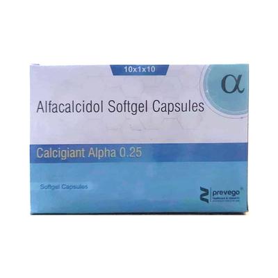 CALCIGIANT ALPHA 0.25 Softgel Capsule 10's - Osteoporosis-Age