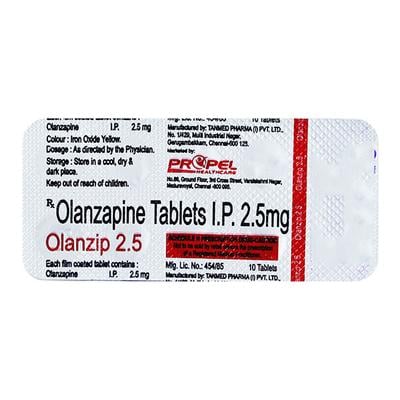 OLANZIP 2.5 Tablet 10's - Schizophrenia-Aps