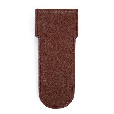 Pink Woolf Genuine Leather Razor Cover - Dark Brown - Shavers