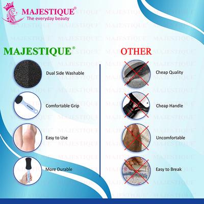 Majestique Foot File Pedicure for Callus Remover and Pedicure Tool for Wet and Dry Feet - Multicolor 1's - Callus Shavers & Stones