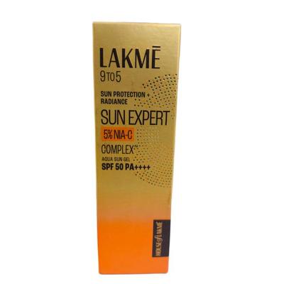 Lakme 9To5 Sun Expert 5% Nia-C Complex Spf 50 Pa++++ Aqua Sun Gel 56 g - Face Gels