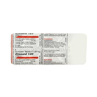 Etosaid 120mg Tablet 10'S - Pain relief-Nsa