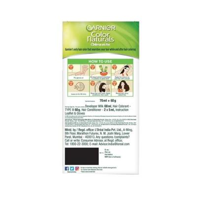 Garnier Color Naturals Creme hair color, Shade 3.16 Burgundy 70ml + 60gm 1's - Crème