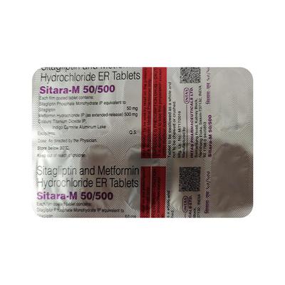 SITARA M 50/500 Tablet 10's - Diabetes-Ant