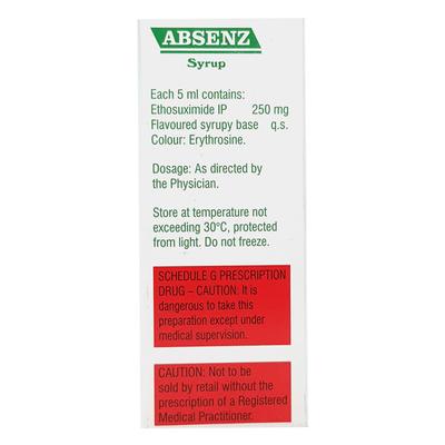 ABSENZ Syrup 100ml - Epilepsy/Convulsion-Ant