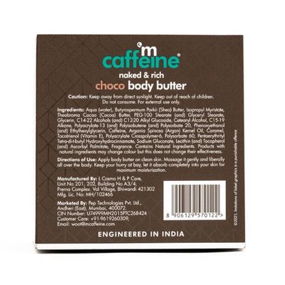 mCaffeine Choco & Shea Body Butter for 72Hrs Moisturization & Stretch Marks 100 gm - Body Butter