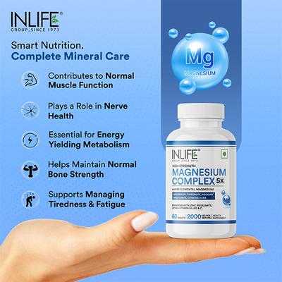 INLIFE Magnesium Complex Glycinate 5X 2000mg Tablets 60's - Multi-Vitamins