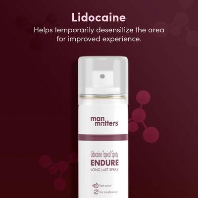 Man Matters ENDURE Lidocaine Spray Long lasting & Better Performance 20 gm - Multi-Vitamins