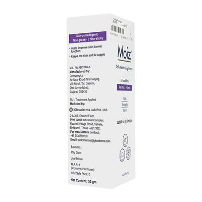 MOIZ DAILY MOISTURIZING FOR FACE & BODY Cream 50gm - Dry Skin-Emo