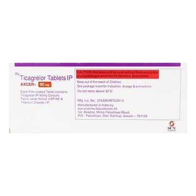 Axcer 90mg Tablet 14'S - Blood Clot-Ant