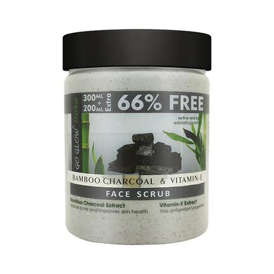 Berina Go Glow By Berina Bamboo Charcoal & Vitamin E Face Scrub 500 ml - Face Scrubs